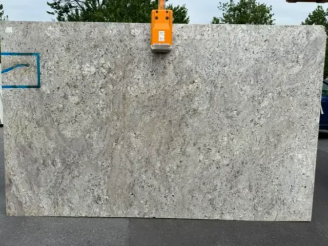Andino White Granite remnant, 126" x 78"