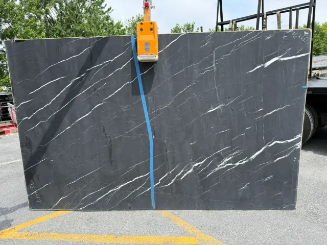 Noir Blanc Quartzite remnant, 76" x 60"