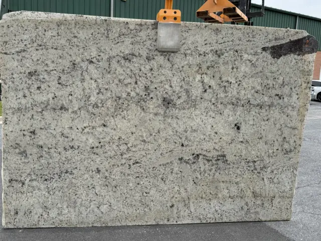 Spring White Granite remnant, 110" x 58"