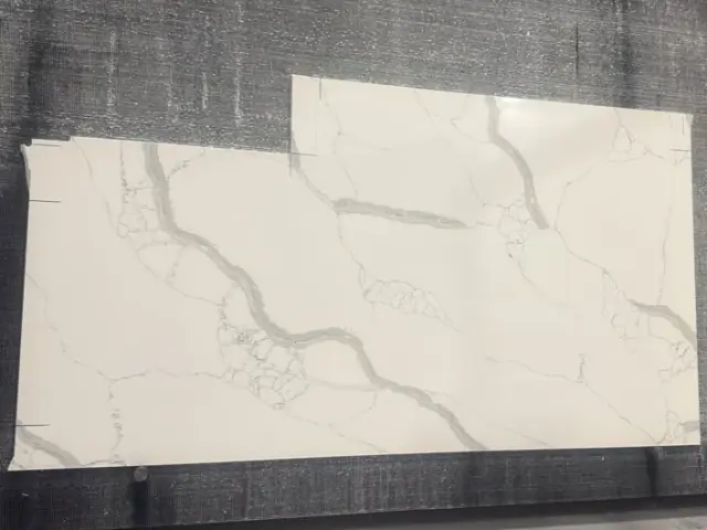 MSI Calacatta Arabescato Quartz remnant, 86" x 34"
