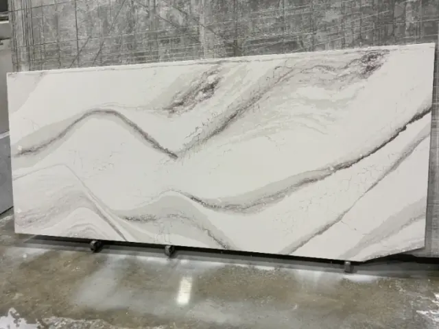 Cambria Hailey Quartz remnant, 66" x 29"