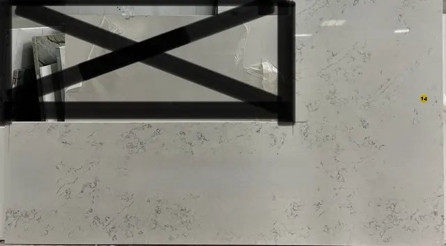 Carrara Quartz Quartz remnant, 107" x 26"