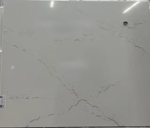 Inverness Frost Cambria Quartz remnant, 49" x 41"