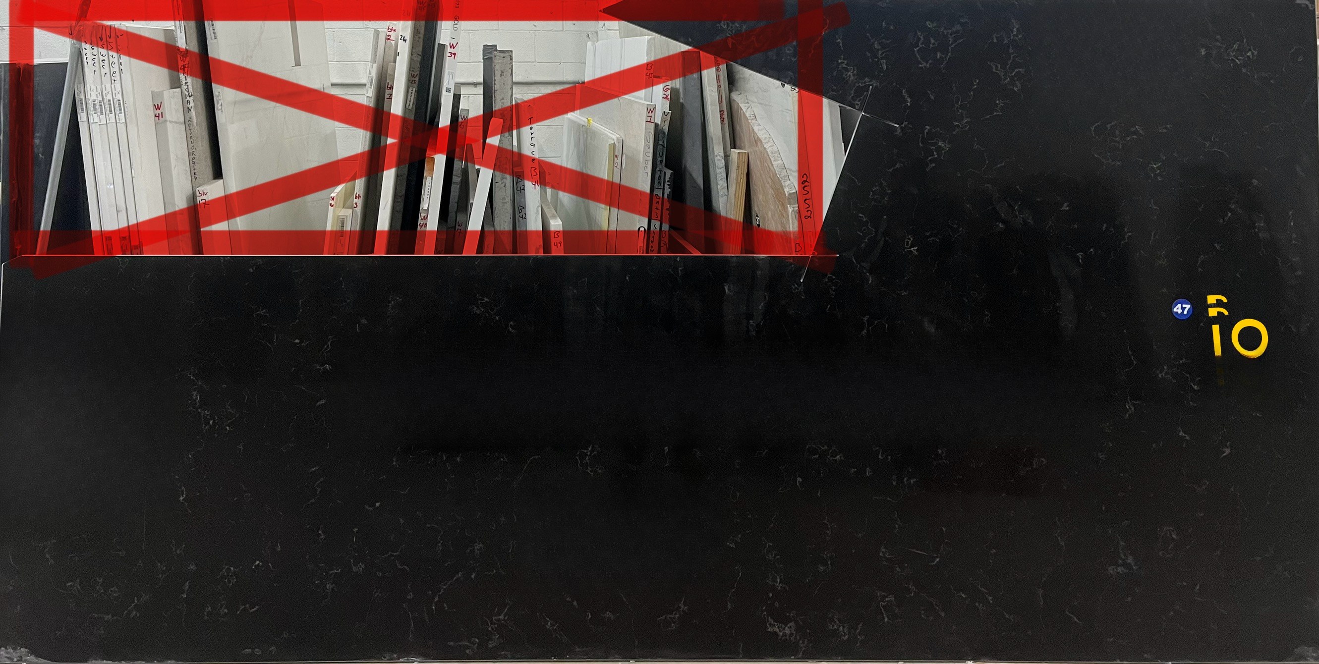 Java Noir Quartz, 130" x 36"