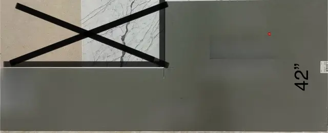 Cygnus Silestone Quartz remnant, 119" x 16"