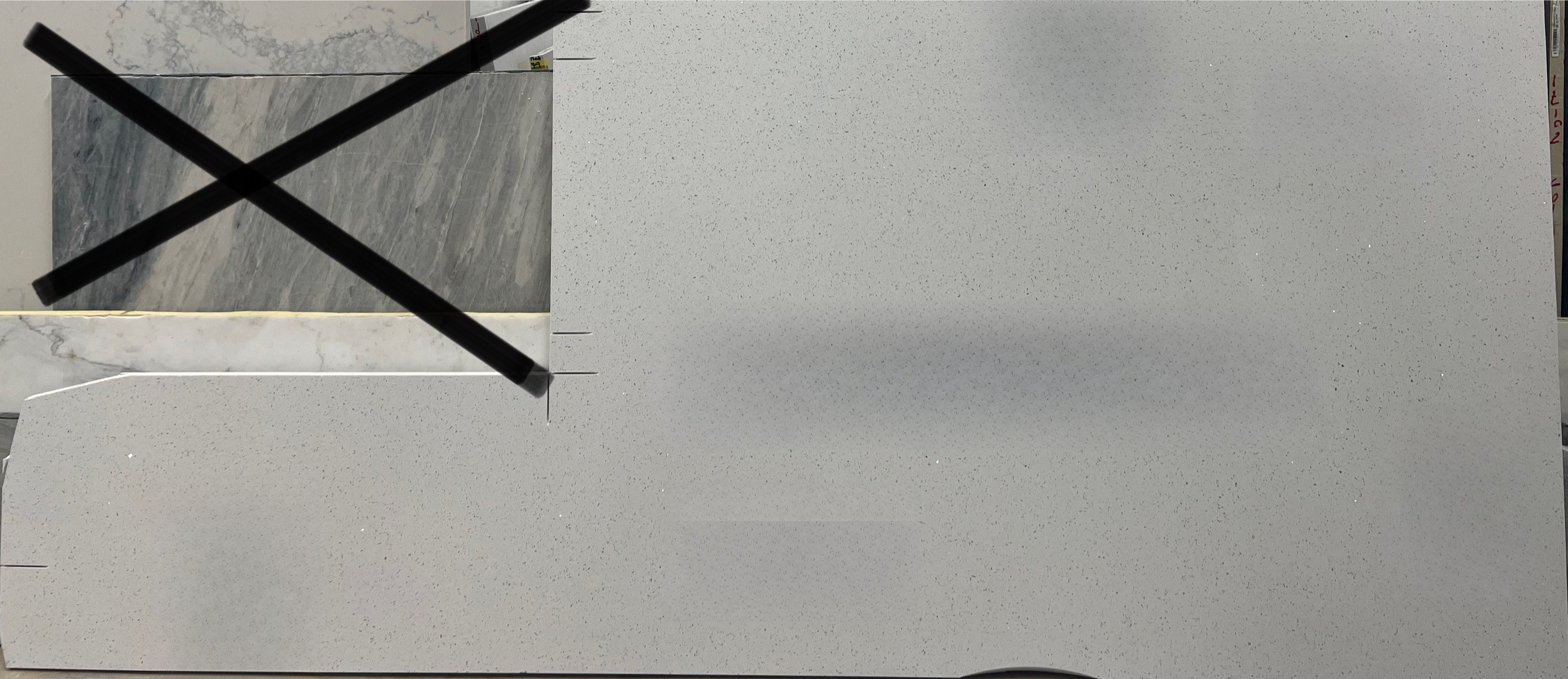 Sparkling White, 104" x 47"