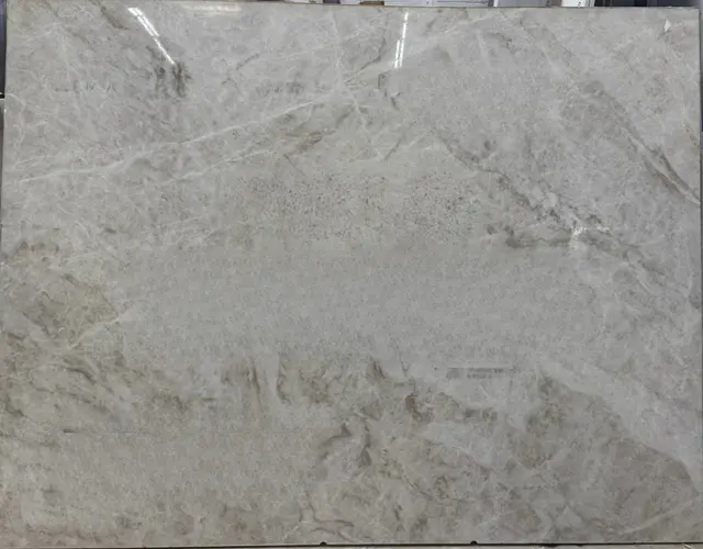 Taj Mahal Polished Quartzite remnant, 74" x 56"