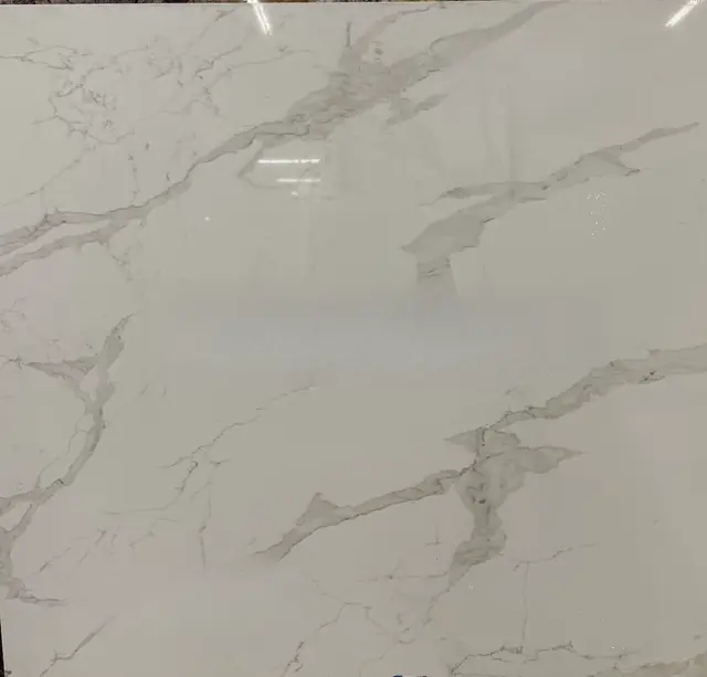 Calacatta Gold Quartz remnant, 69" x 63"