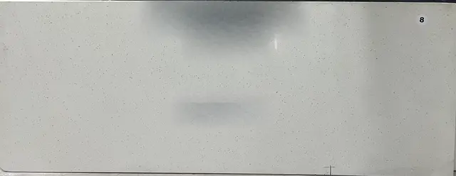 Crystal White Quartz Quartz remnant, 80" x 31"