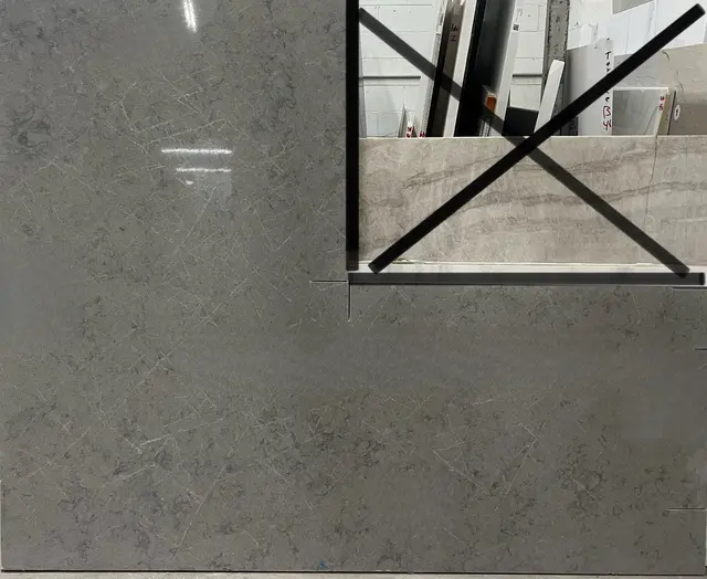 5133P Symphony Gray Quartz Quartz remnant, 65" x 56"