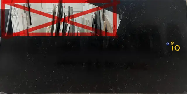 Java Noir Quartz Quartz remnant, 130" x 36"