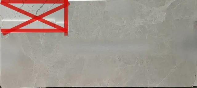 Vanilla Silver Marble remnant, 112" x 28"
