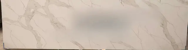 White Silestone Quartz remnant, 126" x 30"