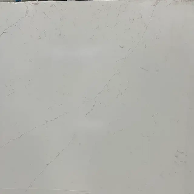 Persian White Silestone Quartz Quartz remnant, 129" x 35"