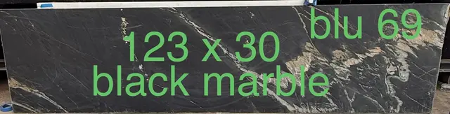 Black Marble Marble remnant, 123" x 30"