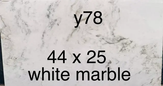 WHITE MARBLE Marble remnant, 44" x 25"