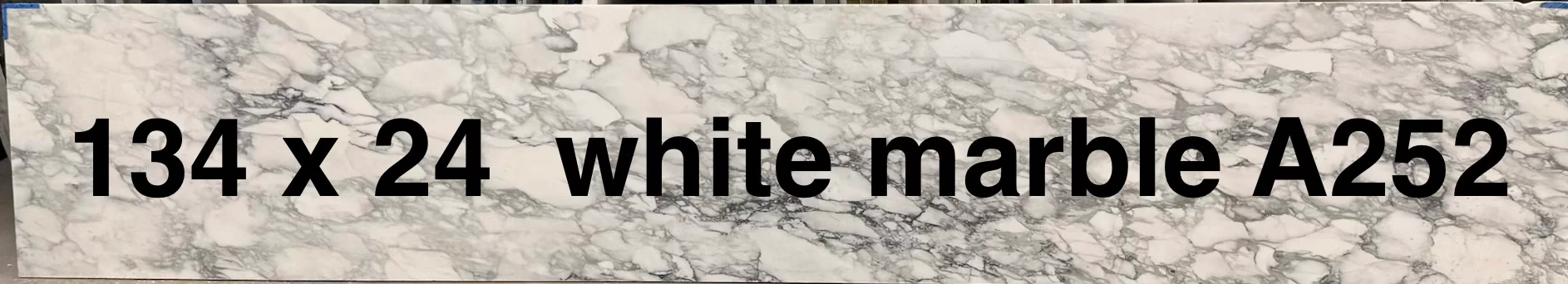 WHITE MARBLE, 134" x 24"
