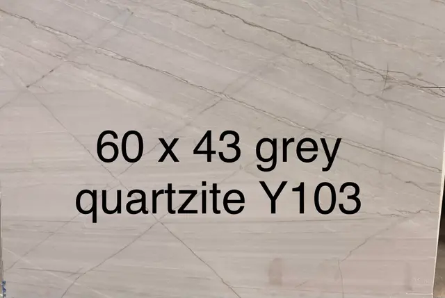 GREY QUARTZITE Quartzite remnant, 60" x 43"