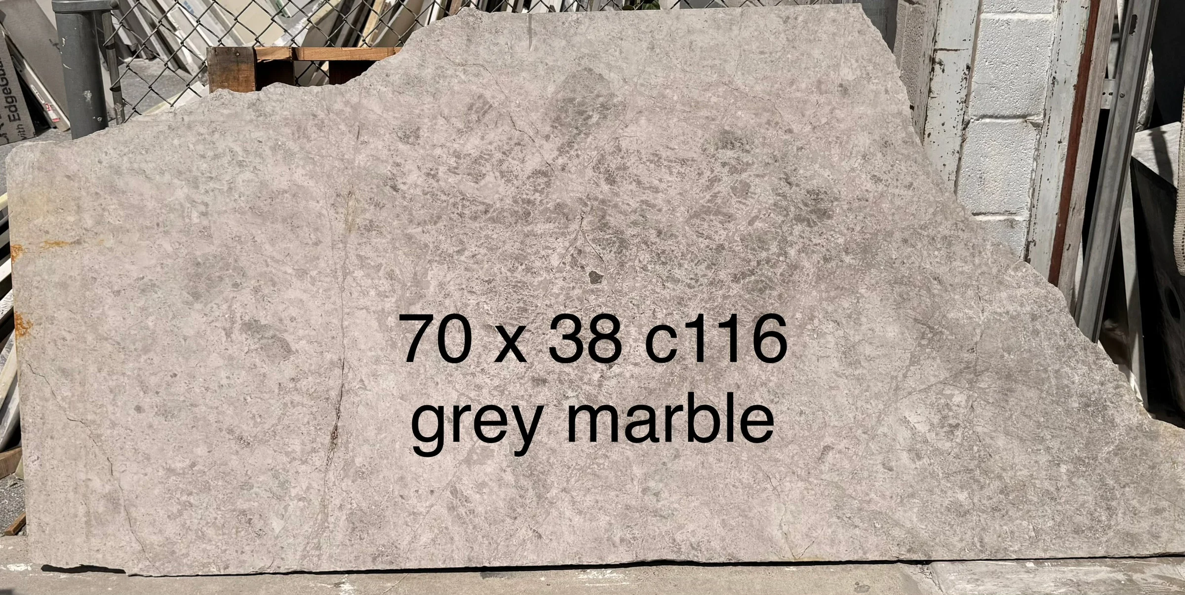 Gray Marble, 38" x 70"