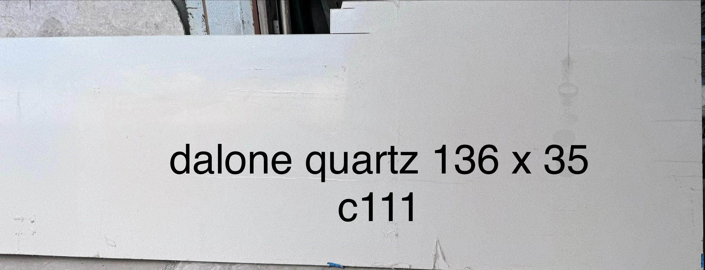 White Quartz, 35" x 136"