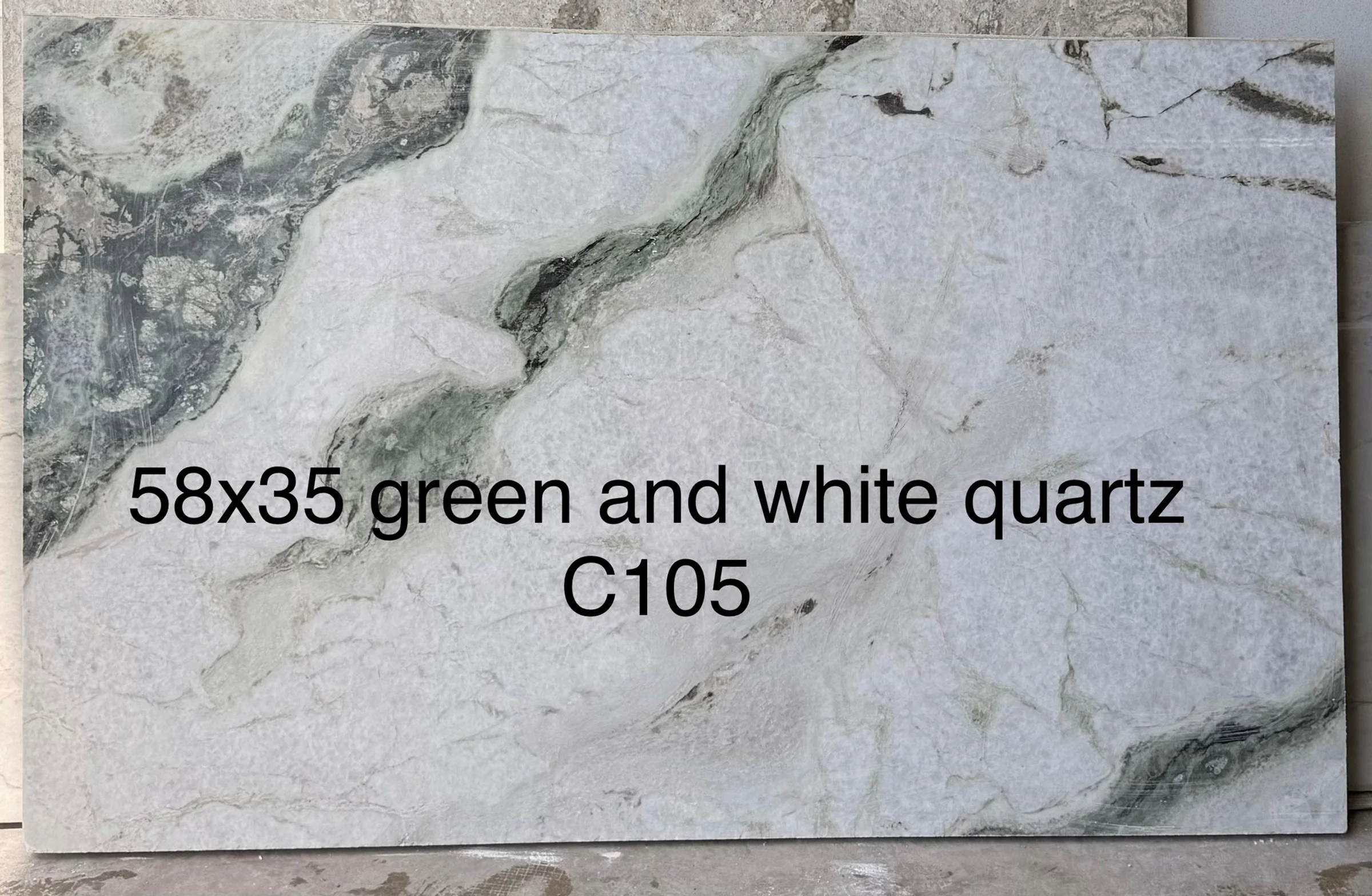 Green And White Quartzite, 38" x 58"