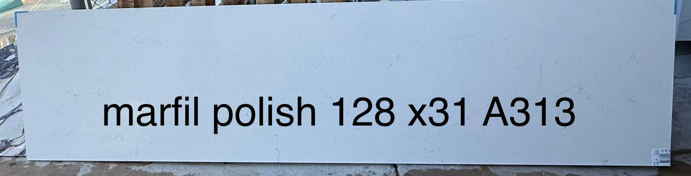 Marfil Quartz, 31" x 128"