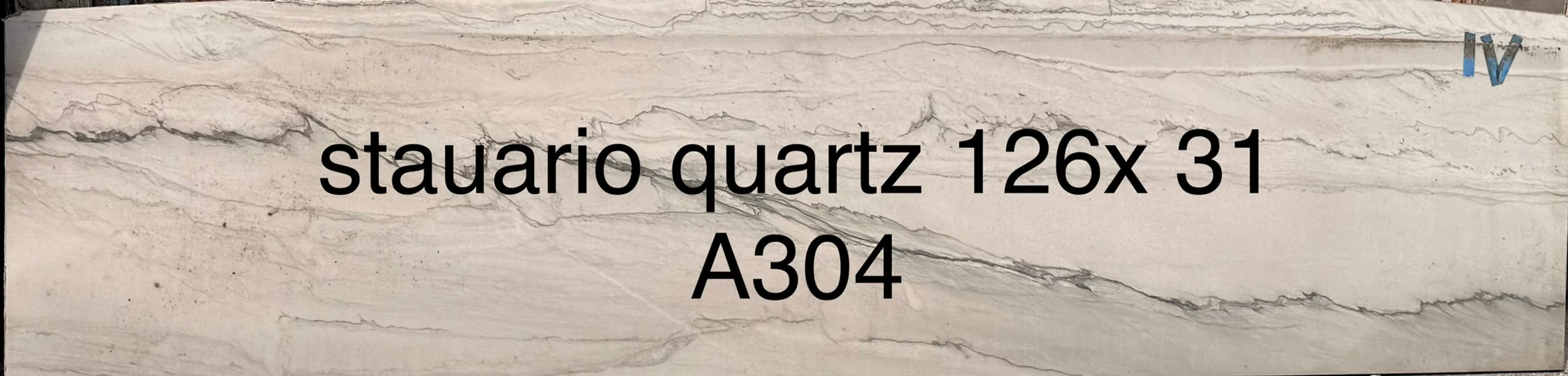 Statuario Quartzite, 31" x 126"