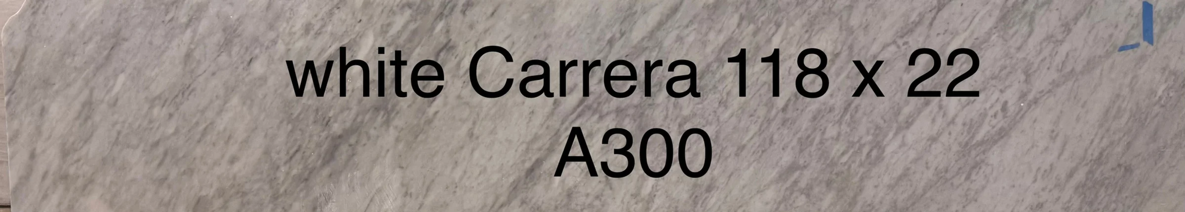 White Carrera, 22" x 118"
