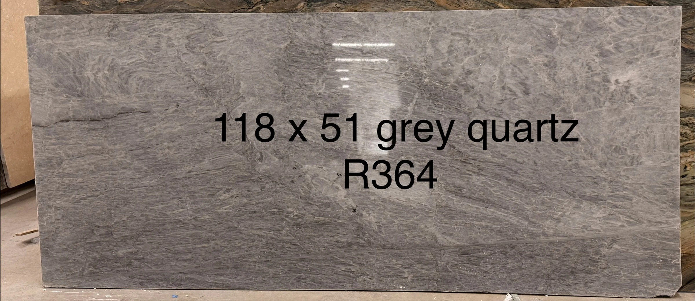 Gray Quartzite, 51" x 118"