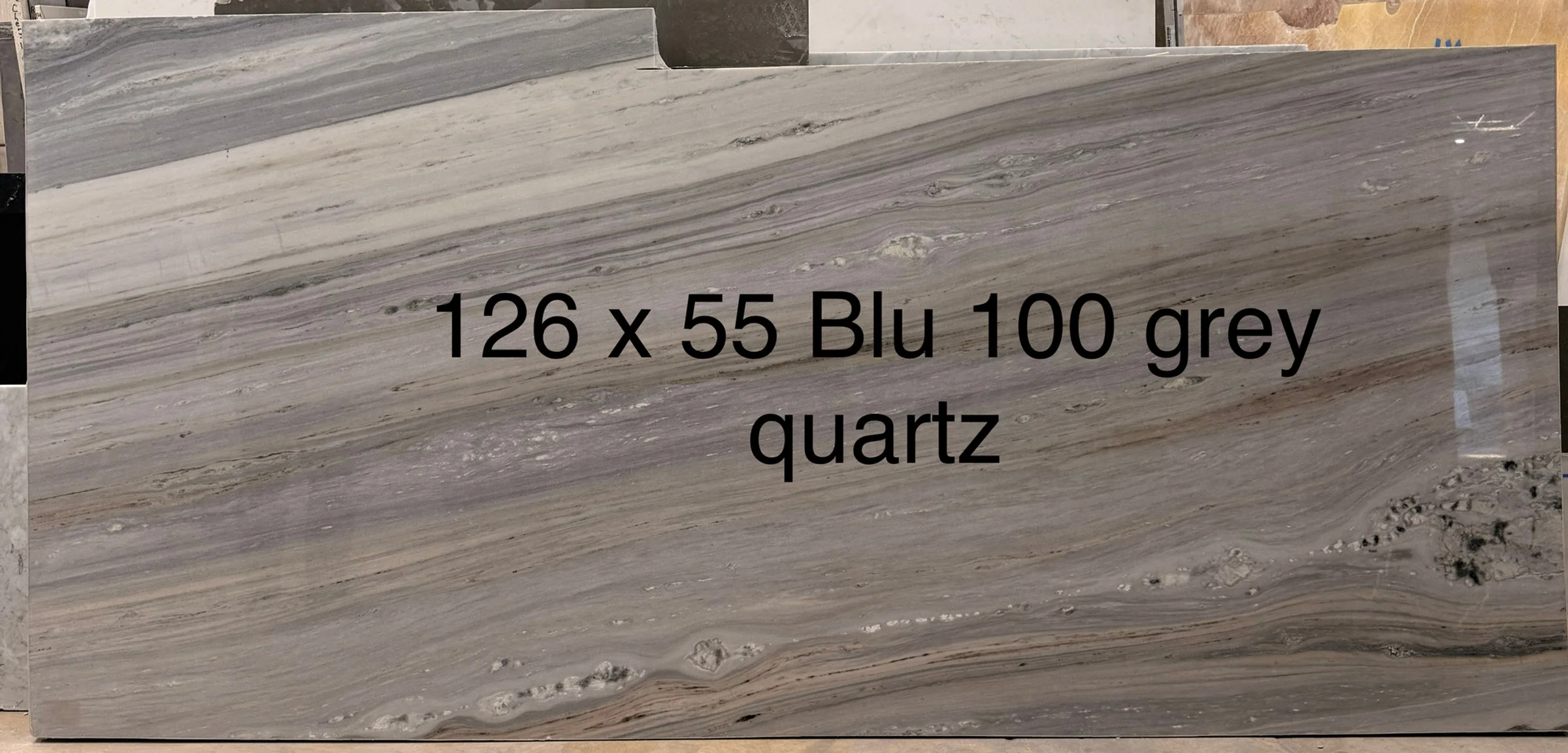 Gray Quartzite, 55" x 126"