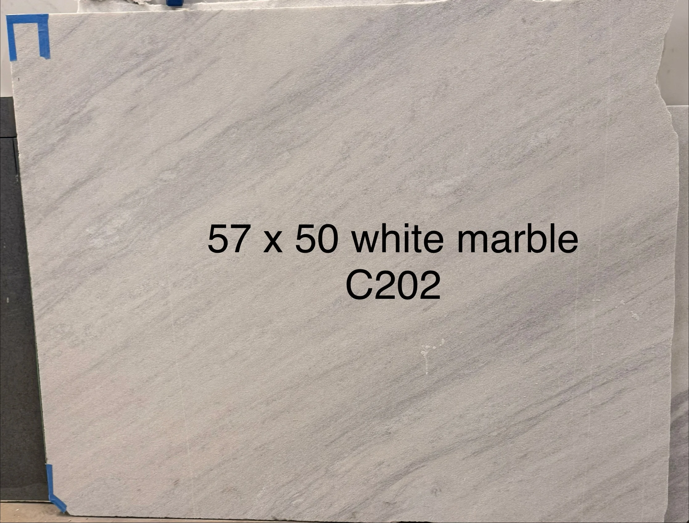 White Marble Leather, 50" x 57"