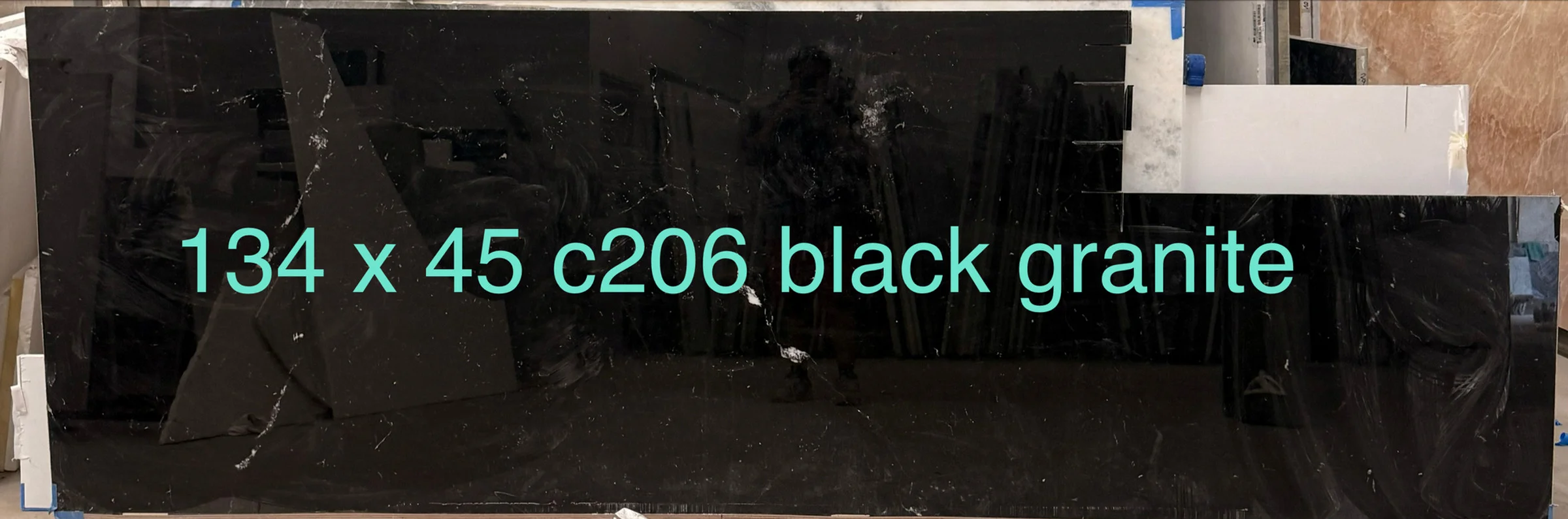 Nero Marquina, 45" x 134"