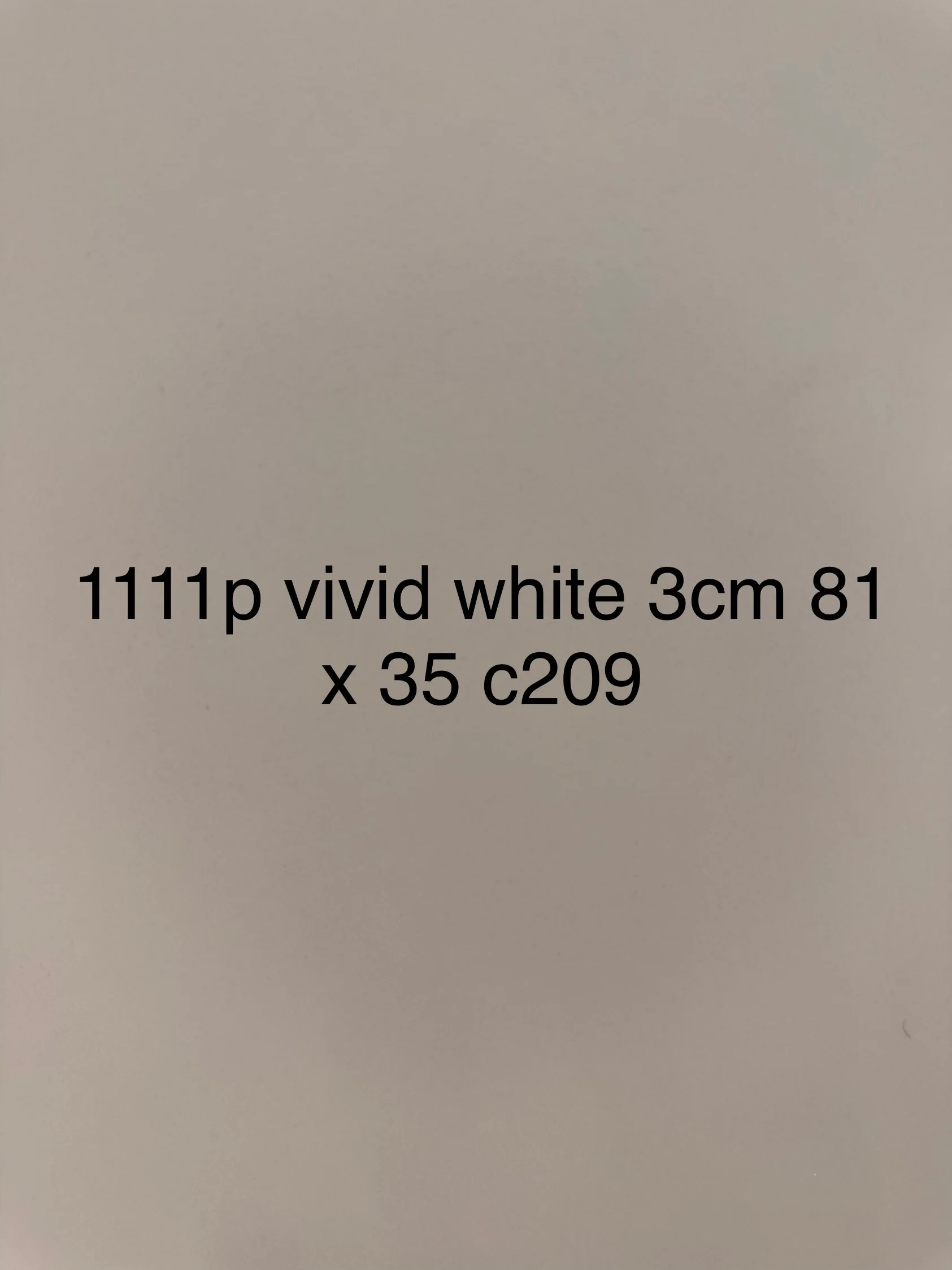 Vivid White 1111P, 35" x 81"