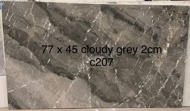 Claudy Gray Marble remnant, 45" x 77"