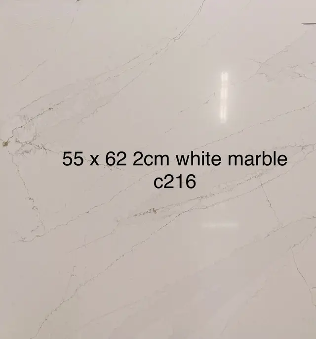 White Quartz Quartz remnant, 62" x 55"