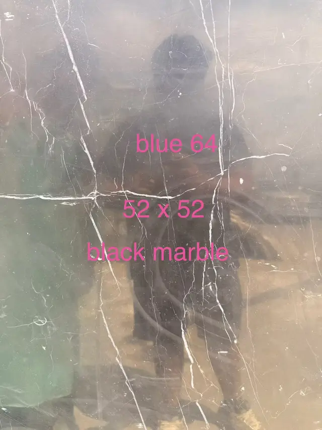 Nero Marquina Marble remnant, 52" x 52"