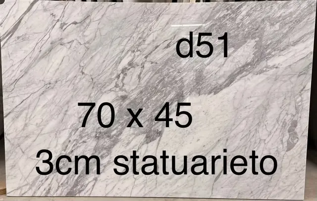 Statuarietto Marble remnant, 45" x 70"