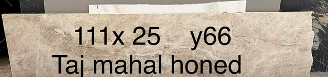Taj Mahal Hone Quartzite remnant, 25" x 111"