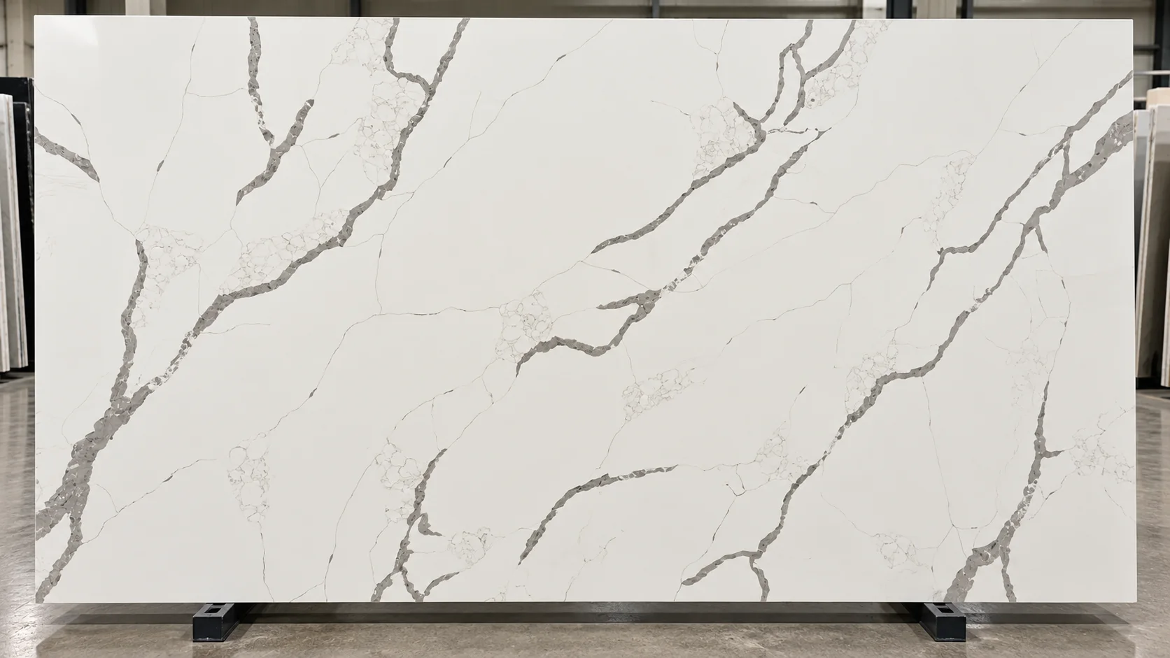 . Calacatta Prime Quartz remnant, 138" x 78"