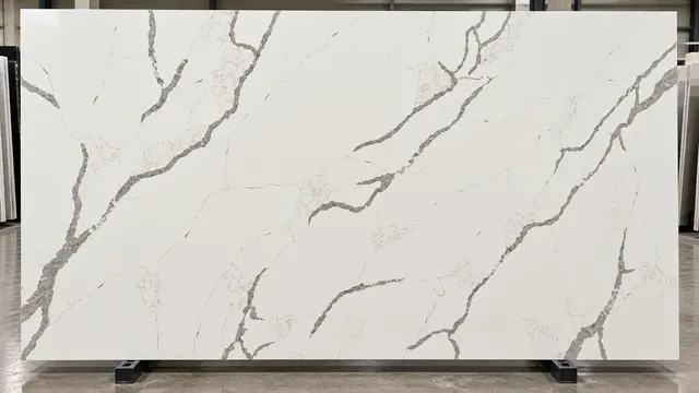 . Calacatta Prime Quartz remnant, 138" x 78"