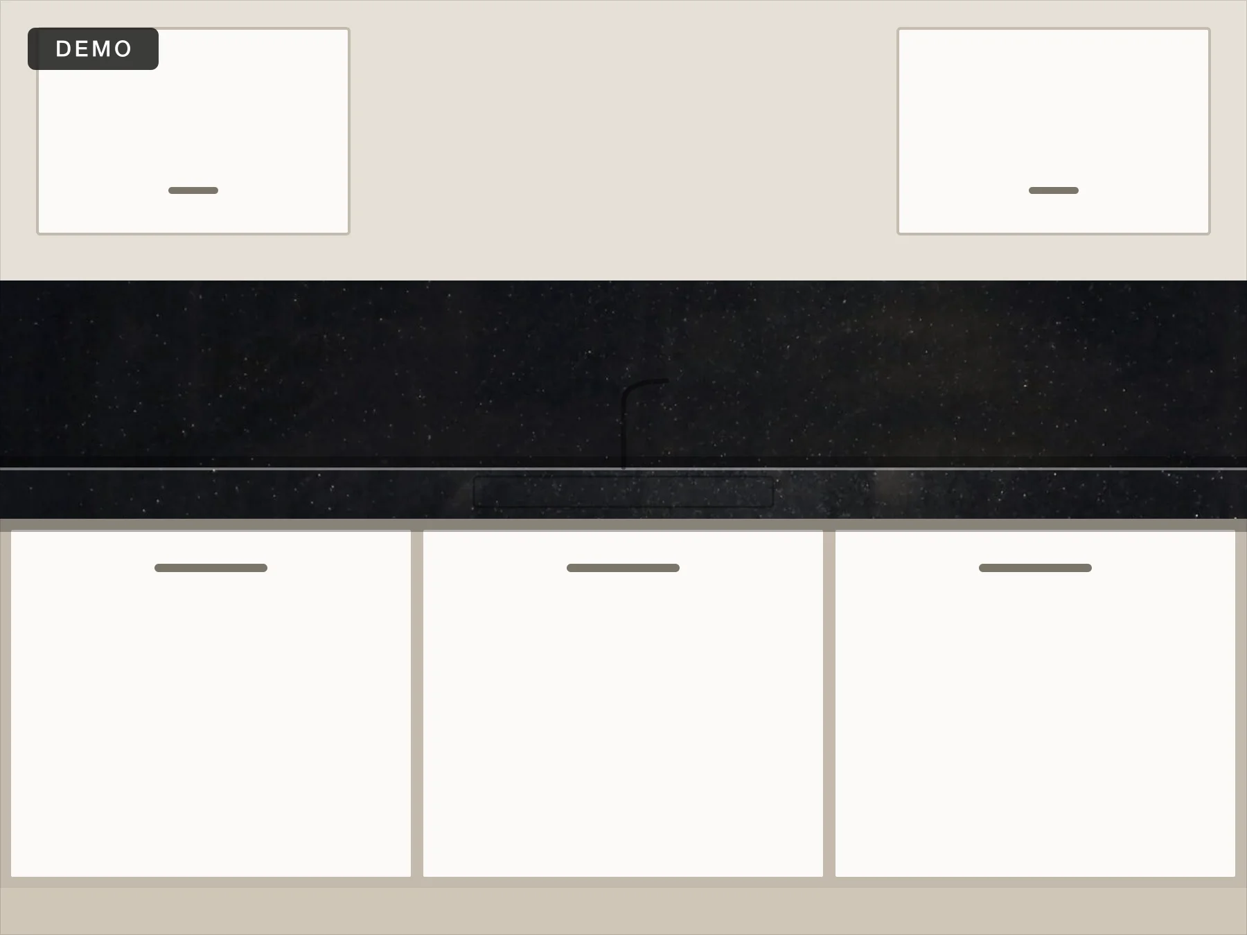 Demo project. Perimeter run in Black Galaxy with a full-height backsplash.