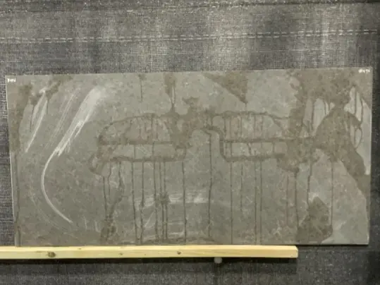 Q Quartz Babylon Gray Quartz remnant, 64" x 30"