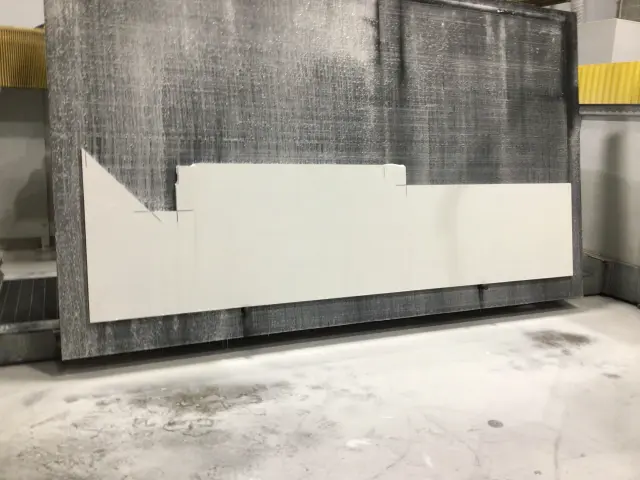 Quick Blanco Quartz remnant, 42" x 38"