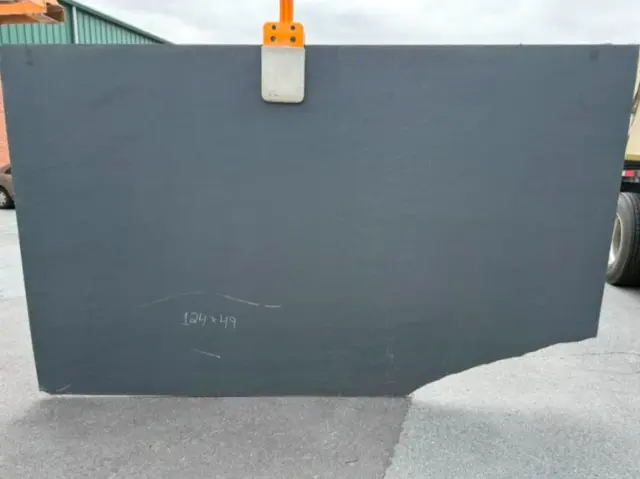 Bohemian Grey Granite remnant, 124" x 49"