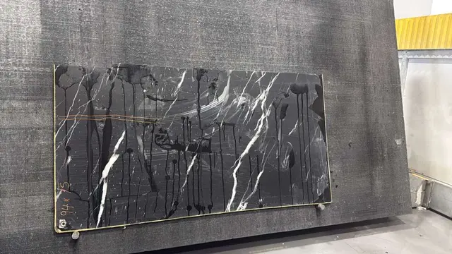 Noir Blanc Quartzite remnant, 78" x 37"