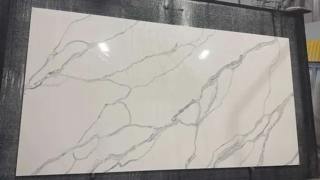 Calacatta Venato Quartz remnant, 122" x 64"