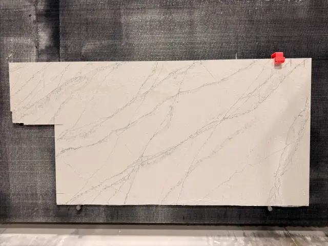 Vivaldi Quartz remnant, 89" x 49"