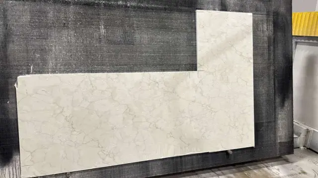 MSI Calacatta Fioressa Quartz remnant, 119" x 33"